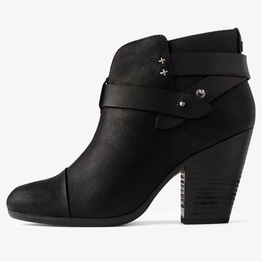 Rag & Bone Harrow Boot Size 39 Continuous Black Leather